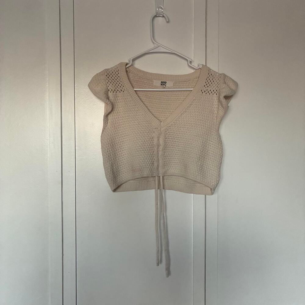 Madden nyc cream knit crop